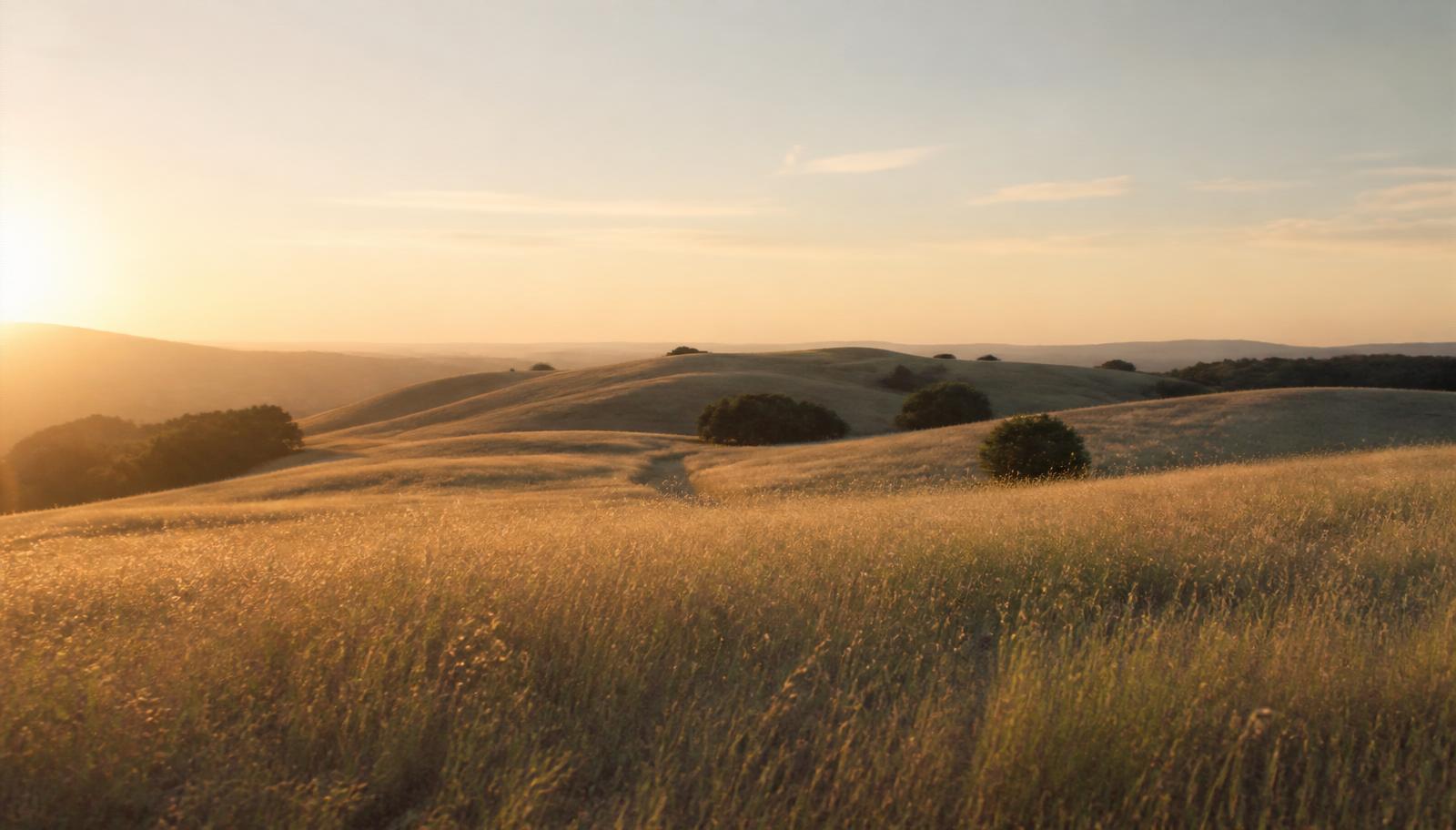 Golden hour landscape